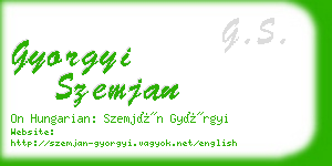 gyorgyi szemjan business card